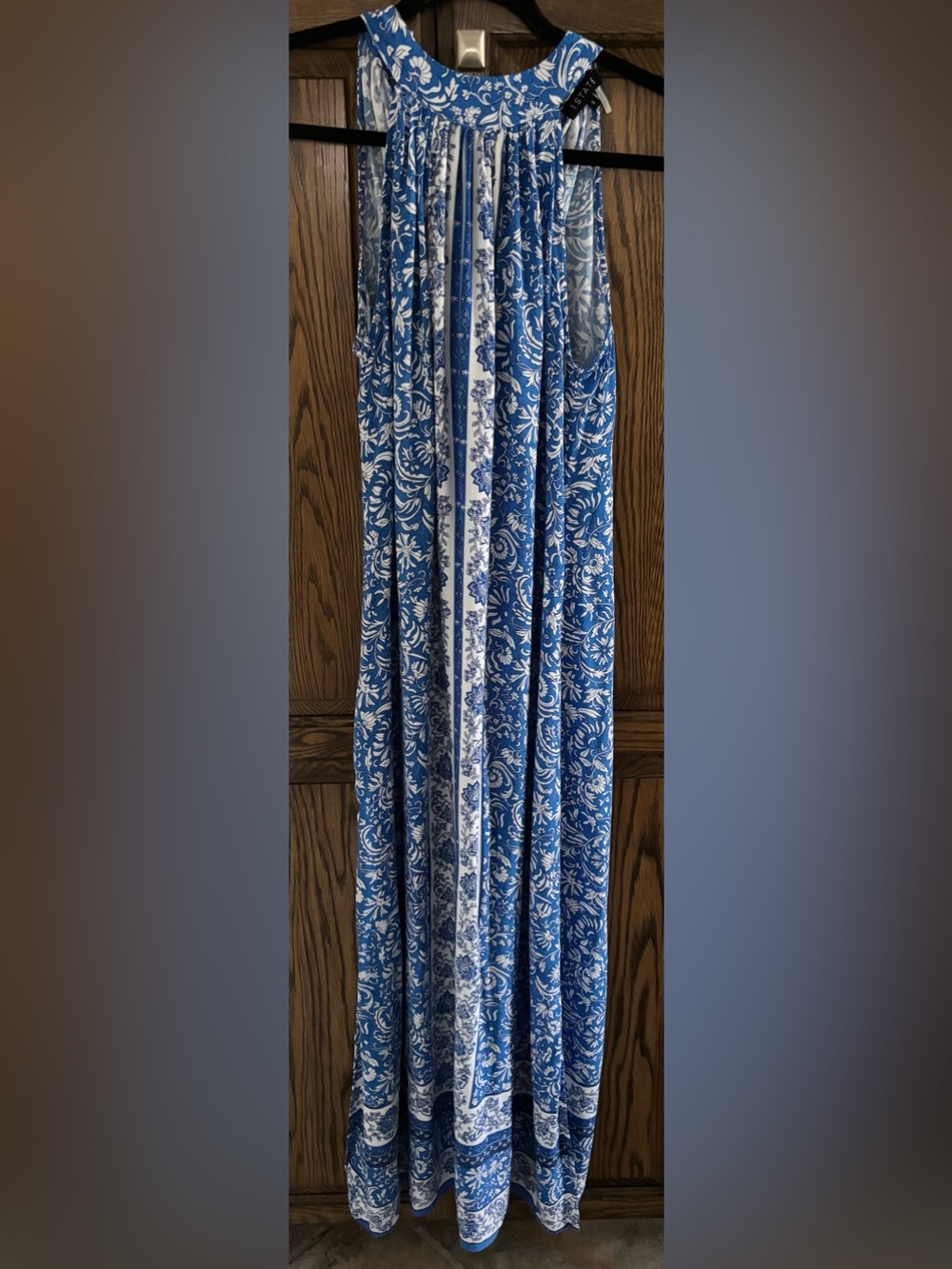 NWOT Blue Floral Maxi Skirt SZ S